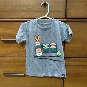 Gray Sushi Graphic Tee for Kids